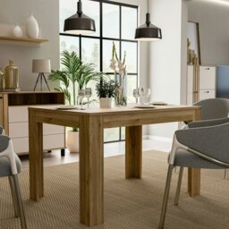Rackhams Grafton Extending Dining Table in Oak - Brown - No - Brown - thumbnail 6