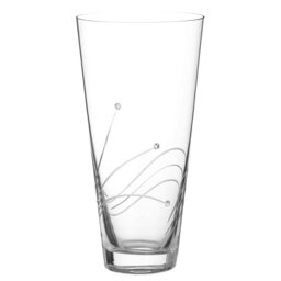 Rackhams Glasgow Conical Vase Adorned with Swarvoski Crystals - 25cm - Made From Premium Lead Free Crystal Glass