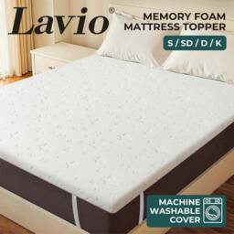 Rackhams Mattress Topper Memory Foam Cooling Bamboo 2 Layer Single Double King 5cm - Single - thumbnail 3