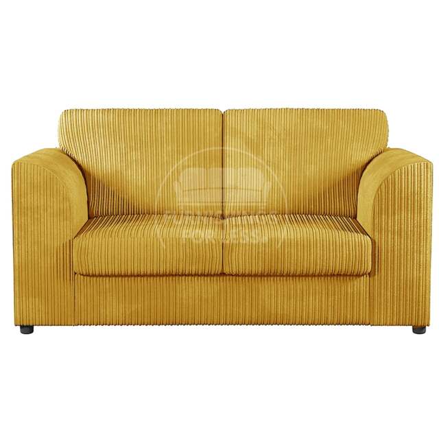 Rackhams Luxor Full Jumbo Cord 2 Seater – Full Back - Mustard - image 1