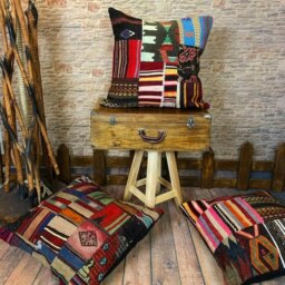 Rackhams Galia Kilim Wool Cushion Cover - 60 x 60 cm - Set of 2 - thumbnail 2