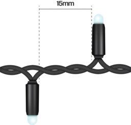 Rackhams Cluster Lights Black Rubber IP65 5m/250 LED Copper Gold - thumbnail 3