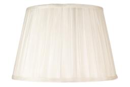 "Rackhams Traditional Classic Cream Faux Silk Pleated Inner Lined Lamp Shade - 12""" - thumbnail 2