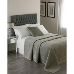 Rackhams Brooklands Bedspread - Silver - 240x250cm - Silver - 55% Viscose/45% Cotton