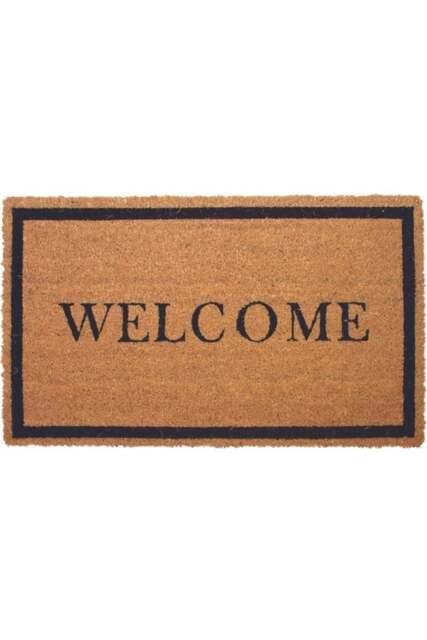 Rackhams Coir Doormat Welcome Border Design 45X75 cm - image 1