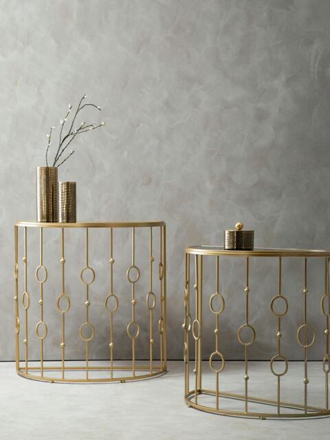 Rackhams Faiza Set of 2 Art Deco Console Tables - image 1