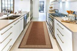 Rackhams Greekey Gel Mat - Brown Beige - 50cm x 80cm (1.6ft x 2.6ft) - thumbnail 3