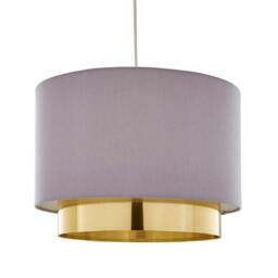 Rackhams Zelina Grey and Gold Wide Easy-Fit Pendant - thumbnail 2