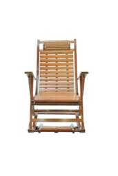 Rackhams Bamboo Foldable Recliner Lounge Rocking Chair - Natural - thumbnail 4