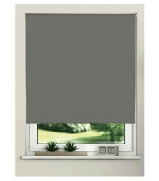 Rackhams Grey Trimmable Thermal Blackout Roller Blinds - 85cm - thumbnail 3