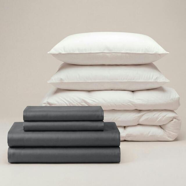 Rackhams Sateen Move-In Bedding Set - Dark Grey - King - King - image 1