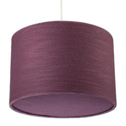 Rackhams Tawny Port Burgundy Textured Linen Pendant Light Shade with Diffuser - thumbnail 4