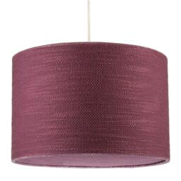 Rackhams Tawny Port Burgundy Textured Linen Pendant Light Shade with Diffuser - thumbnail 1