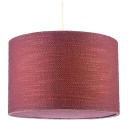 Rackhams Tawny Port Burgundy Textured Linen Pendant Light Shade with Diffuser - thumbnail 2