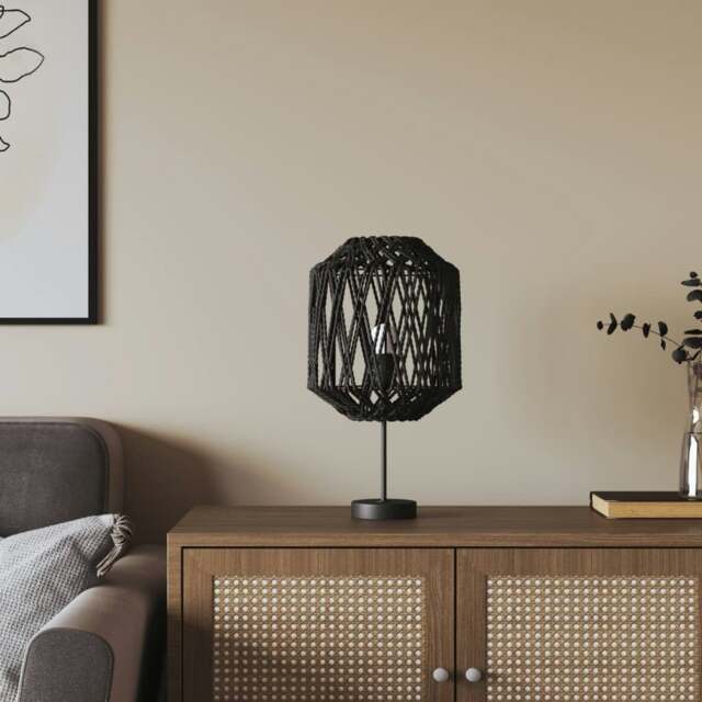 Rackhams Lamp Shade Black �_�”�_23x28 cm Iron and Paper
