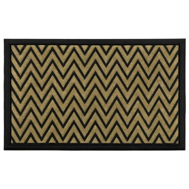 Rackhams Non-Slip Super Absorbent 40x60cm Scraper Doormats - 1 x Zig Zag - image 1