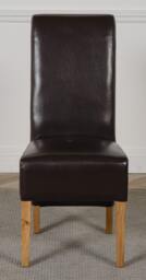Rackhams Montana Leather Dining Chair - Brown - 1