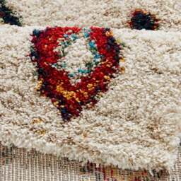 Rackhams Velour Deep-Pile Rug Boho Vintage Design - Cream - 120X170 cm - thumbnail 2