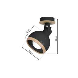 Rackhams Oval Wall Lamp Hand Made White With Natural Wood - thumbnail 5