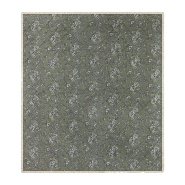 Rackhams Hermione Cotton Ruffled Bedspread - Moss - 150cm x 200cm - Moss - 100% Mixed - image 1