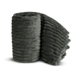 Rackhams Chunky Cord Super Soft Plush Heavy Blanket - 150cm x 200cm - Pink - thumbnail 6