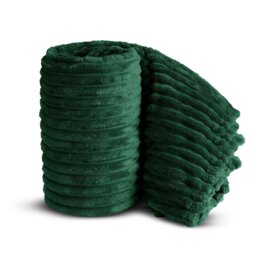 Rackhams Chunky Cord Super Soft Plush Heavy Blanket - 150cm x 200cm - Pink - thumbnail 2