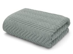 Rackhams 100% Cotton Chevron Towels - Silver - Silver - Bath Towel