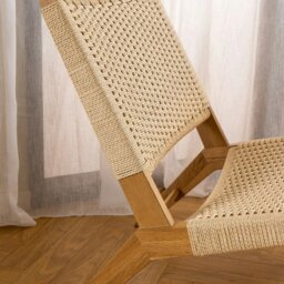 Rackhams Carson Lounge Chair in Off White and Oak - 1 - thumbnail 5