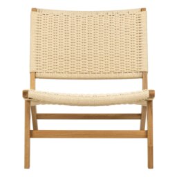 Rackhams Carson Lounge Chair in Off White and Oak - 1 - thumbnail 2
