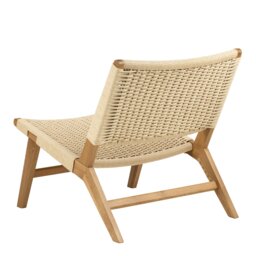 Rackhams Carson Lounge Chair in Off White and Oak - 1 - thumbnail 3
