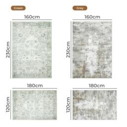 Rackhams Large Rugs Non Slip Living Room Area Rug Floor Mat Hallway Bedroom Runner - Green - 120cm x 180cm - thumbnail 4