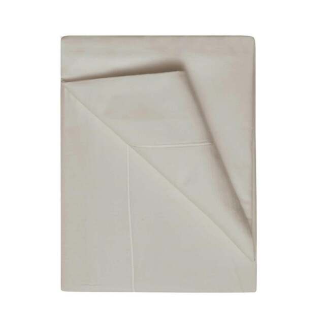 Rackhams 400 Thread Count Egyptian Cotton Flat Sheet - Oyster - Oyster - Single - 100% Egyptian Cotton - image 1