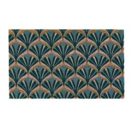 Rackhams Natural Art Deco Coir Doormat 45x75 cm