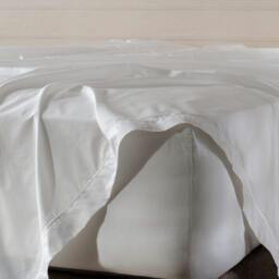 Rackhams White 200 Thread Count Egyptian Cotton Flat Sheet - Super King - thumbnail 1