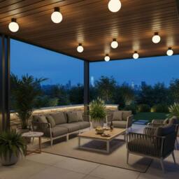 Rackhams 3 Watt LED Globe Waterproof Outdoor Ceiling Light - thumbnail 3