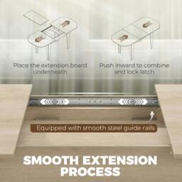Rackhams 140-180 cm Extendable Oval Dining Table for 4-6 Round Edges - Grey Wood Effect - thumbnail 6