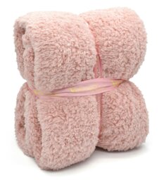 Rackhams Teddy Sherpa Reverse Blanket - 130cm x 180cm - Silver - thumbnail 3