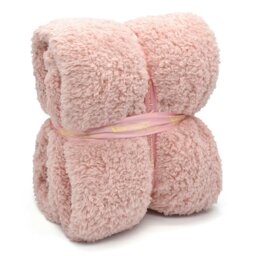 Rackhams Teddy Sherpa Reverse Blanket - 130cm x 180cm - Silver - thumbnail 2