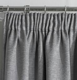 "Rackhams Grey Plain Thermal Room Darkening Energy Saving Tape Top Curtains For Living Rooms & Bedrooms - 46"" (117cm) Width x 54"" (137cm) Drop" - thumbnail 2