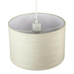 Rackhams Coconut Milk Textured Linen Pendant Lighting Shade with Diffuser - thumbnail 3