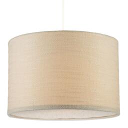 Rackhams Coconut Milk Textured Linen Pendant Lighting Shade with Diffuser - thumbnail 2
