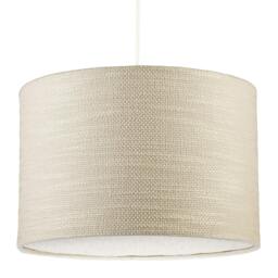 Rackhams Coconut Milk Textured Linen Pendant Lighting Shade with Diffuser - thumbnail 1