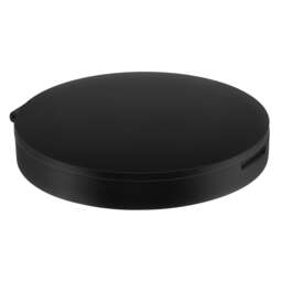 Rackhams Matt Black Triple Sided Foldable Portable Travel Mirror (100mm) with 1x 5x 12x Magnification for Makeup Shaving or Grooming - thumbnail 2