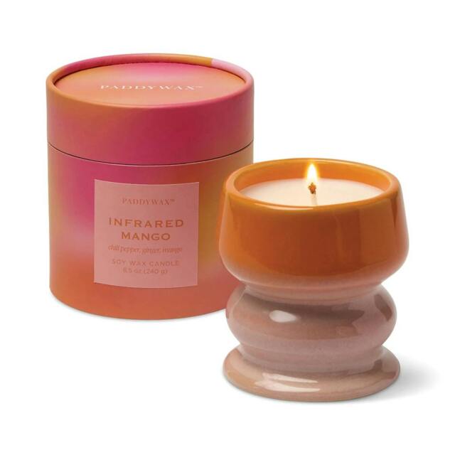 Rackhams Paddywax Melt Range Ceramic Candle - 8.5oz - Orange/Pink - Infrared Mango - image 1