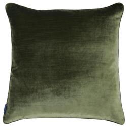 Rackhams Luxe Velvet Cushion Cover - Olive - 55 x 55cm - Olive - 100% Polyester