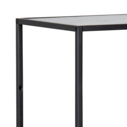 Rackhams Seaford Black Metal Asymmetrical Bookcase with 3 Black Shelves - 1 - Black and Natural - Wood - thumbnail 6