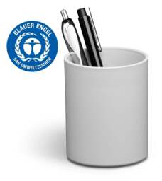 Rackhams ECO Plastic Pen Pot Pencil Holder Desk Tidy Organiser - 6 Pack - Grey