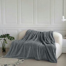 Rackhams Chunky Cord Super Soft Plush Heavy Blanket - 200cm x 240cm - Red - thumbnail 6