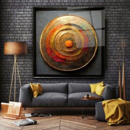 Rackhams Abstract Glass Wall Art 9 - 60x60cm - Tempered Glass (4 mm) - thumbnail 4