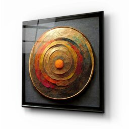 Rackhams Abstract Glass Wall Art 9 - 60x60cm - Tempered Glass (4 mm) - thumbnail 2